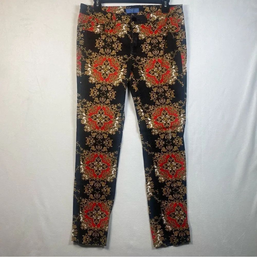 Sapphire Studio Baroque Design Skinny Jeans Size 8